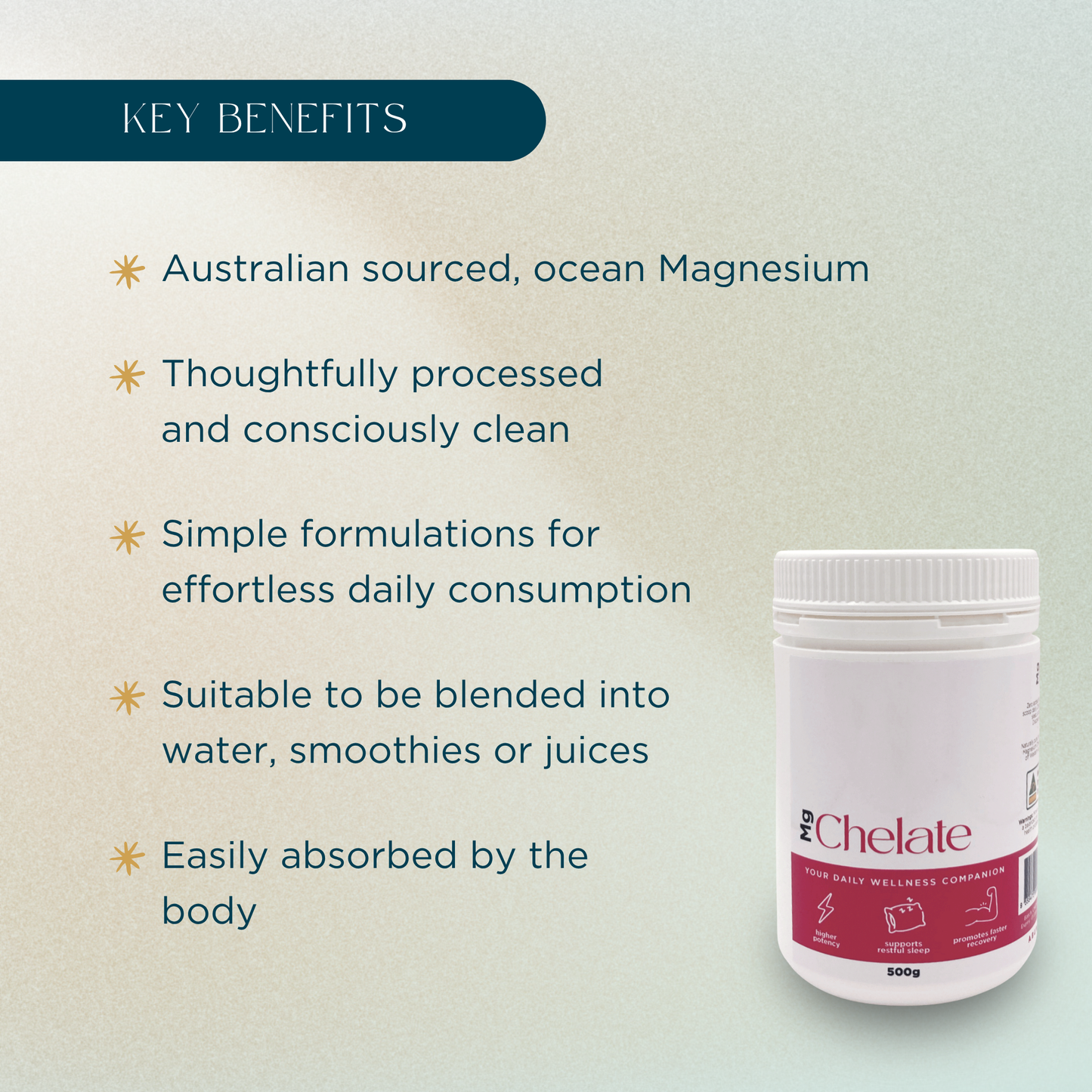 Abundant Element Magnesium Chelate